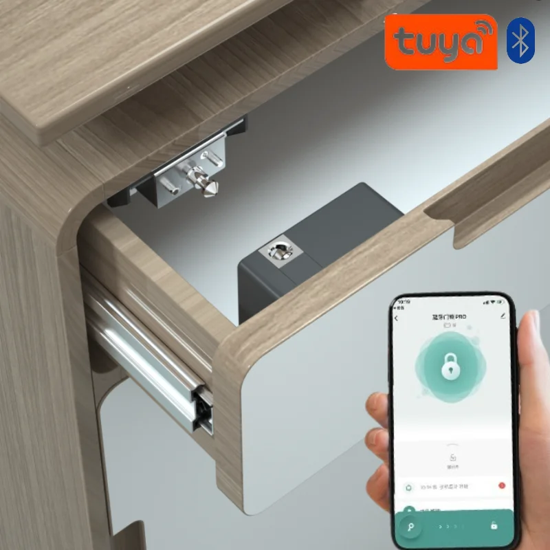Furniture Hardware Latch - Tuya قفل باب الخزانة الذكي بدون