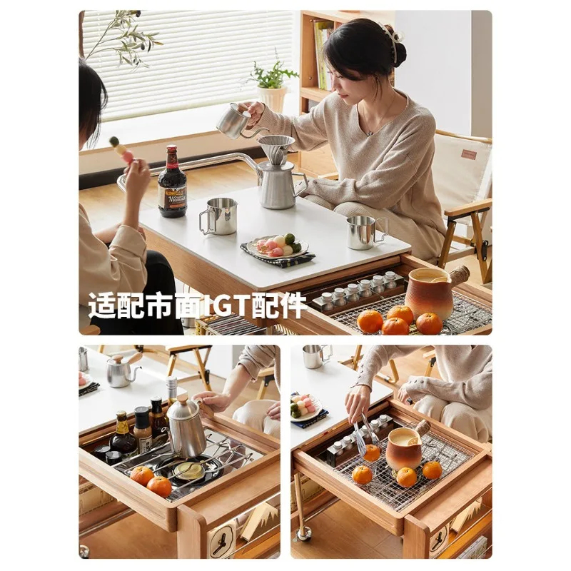 طاولة قهوة ريفية من خشب الكرز، - مراجعة Japanese Furniture Hardware وسعره
