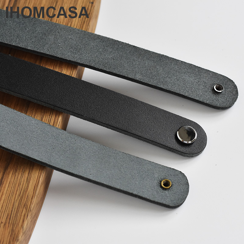 IHOMCASA مقابض جلدية سوداء خزا - مراجعة Furniture Hardware Restoration وسعره