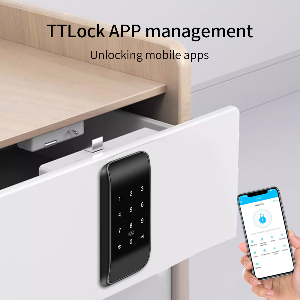 TTLOCK 13.56Mhz بصمة قفل للدرج - مراجعة Furniture Hardware Latch وسعره